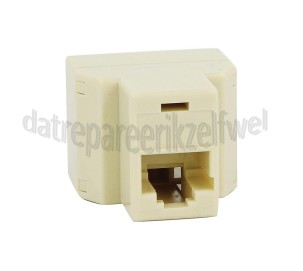 Foto van Netwerk Splitter RJ45 8p8c Contra Female 2x RJ45 8p8c Contra Female, wit 