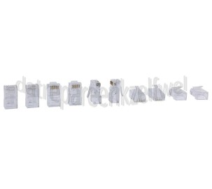 Foto van Netwerk Stekker Modulaire Stekker RJ45 8p8c Transparant, 10 stuks 