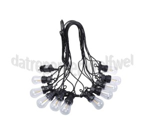 Foto van Calex Ledlamp Rustiek LED Partylights, 10 meter 100-240V 10 lamps ST45, Helder 
