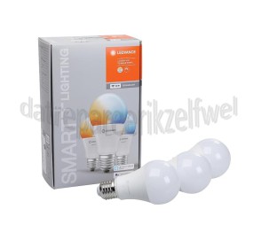 Foto van Ledvance Ledlamp Smart+ Wifi Classic A60 Tunable White Multipack 3 stuks E27, 9W, 2700K-6500K, Dimbaar 
