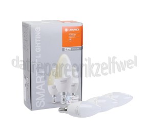 Foto van Ledvance Ledlamp Smart+ Wifi Classic Kaarslamp Multipack 3 stuks E14, 5W, 2700K, Dimbaar 