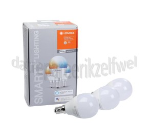 Foto van Ledvance Ledlamp Smart+ Wifi Classic P40 Kogellamp Tunable White 3 Pack E14, 5W, 2700K-6500K, Dimbaar 