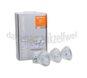 Foto van Ledvance Ledlamp Smart+ Wifi Spot Reflectorlamp Multipack 3 stuks GU10, 5W, 2700K, Dimbaar 