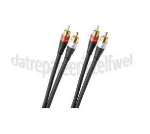 Foto van Oehlbach Tulp Kabel Excellence Audio RCA kabel Vergulde connectoren, 0,75 meter 