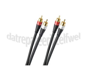 Foto van Oehlbach Tulp Kabel Excellence Audio RCA kabel Vergulde connectoren, 1,5 meter 