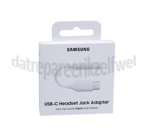 Foto van Samsung Adapter USB-C - 3.5mm Headphone Jack Adapter, Wit Hoofdtelefoon aansluiting 