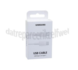 Foto van Samsung USB-C Kabel USB-C naar USB-C kabel, 1 meter, wit laden en gegevensoverdracht 