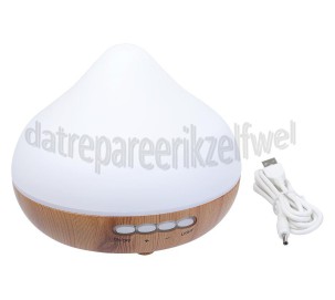 Foto van Calex Diffuser Smart Aroma Diffuser met lichtfunctie Wifi, inclusief usb adapter en kabel 