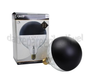 Foto van Calex Ledlamp LED G125 Kopspiegel Zwart E27 4W 200Lm 1800K Dimbaar 