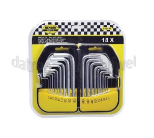 Foto van Benson Sleutelset Torx en Inbus sleutel set 18 delig in doos 