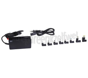 Foto van ACT Adapter Laptopvoeding 90W Universeel, 10 pluggen 