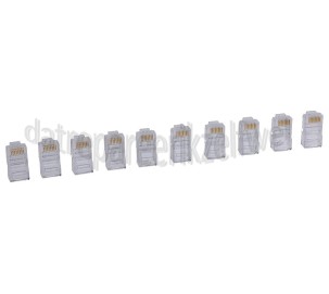 Foto van ACT Netwerk Stekker Modulaire Stekker RJ45 8p8c Transparant, 10 stuks 
