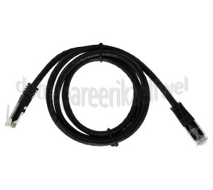 Foto van ACT UTP/Netwerk kabel UTP CAT6E Netwerkkabel, RJ45 Male - RJ45 Male Zwart, Full Copper, AWG24, Gold Plated, 0,9 meter 