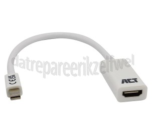 Foto van ACT Displayport Kabel Mini DisplayPort Male - HDMI Female Verloopkabel 0,15 meter 