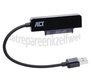 Foto van ACT USB Kabel USB 3.1 naar 2.5 inch SATA kabel voor SSD en HDD 2.5 inch SATA harddisk of SSD 