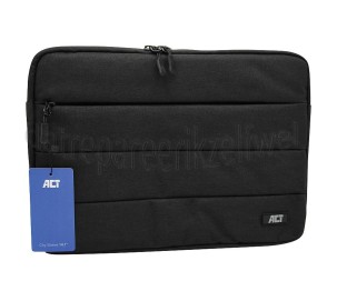 Foto van ACT Tas City Sleeve, Zwart Geschikt voor notebooks tot 14.1 inch 