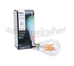 Foto van Calex Ledlamp Smart LED Flexible Filament Helder ST64 RGB Google Home, Alexa, Siri 