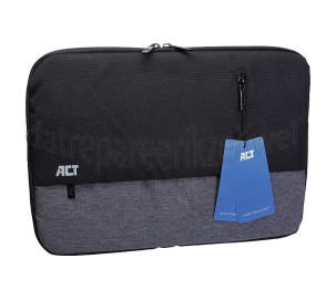 Foto van ACT Tas Urban Sleeve, Zwart/Grijs Geschikt voor notebooks tot 14.1 inch 
