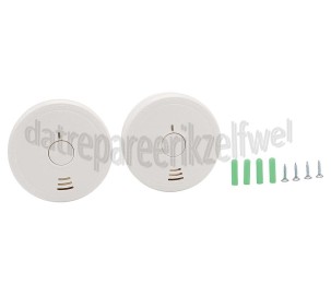 Foto van Alecto Rookmelder Alarmsignaal 85dB, Optisch, 2 stuks, Wit Incl. 9V batterij, met time-out functie 