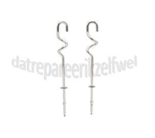 Foto van Smeg Deeghaak Kneedhaak, 2 stuks HMF01BLEU, HMF01PGEU, HMF01WHEU 