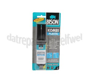 Foto van Bison Lijm Kombi Plastic, Dubbelspuit 25ml ABS, Plexiglas, Hard PVC 