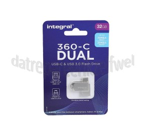 Foto van Integral Memory stick Integral 360-C Dual 32GB USB-C & USB3.0 Flash Drive 