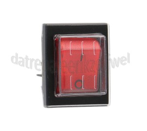 Foto van Schakelaar aan/uit 22x30mm Zwart 16A, 250V 