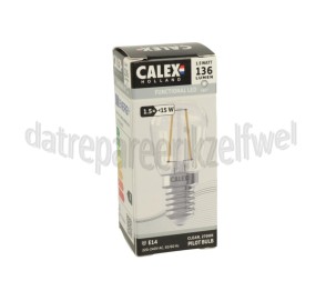 Foto van Calex Ledlamp Filament Schakelbordlamp 240V 1,5 Watt 136 Lumen 2700K E14 T26 Helder 