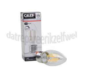 Foto van Calex Ledlamp Filament Dimbare Kaarslamp E27 470Lm 2700K 4,5W 