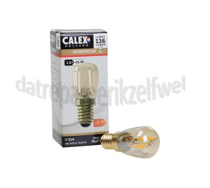 Foto van Calex Ledlamp Volglas Filament Schakelbordlamp E14 136Lm 1,5W T26 2100K 