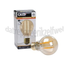 Foto van Calex Ledlamp Filament Standaardlamp 240V 4,5 Watt 470 Lumen 2100K E27 A60 Dimbaar 