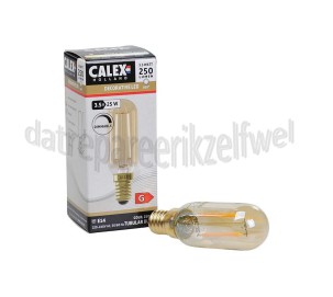 Foto van Calex Ledlamp LED Volglas Filament Buismodel E14 3,5W 250Lm 240V 2100K Dimbaar 