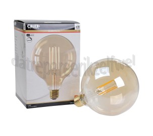 Foto van Calex Ledlamp Filament Globe lamp 240V 4,5 Watt 470 Lumen 2100K E27 G125 Dimbaar 