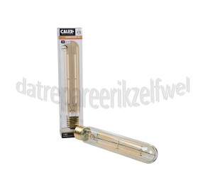 Foto van Calex Ledlamp Filament LED buislamp 4,5W 470lm E27 T32 Goud Dimbaar 