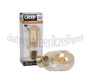 Foto van Calex Ledlamp Filament Buismodel lamp 3,5W 250 Lumen 2100K E27 T45L Dimbaar 