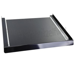 Foto van Tussenstuk Aluminium, met werkblad, Luxe, Zwart Wasmachine en droger 