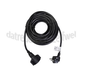 Foto van Q-Link Snoer 3x 1.5mm2 10 Meter Zwart Verlengsnoer Randaarde 