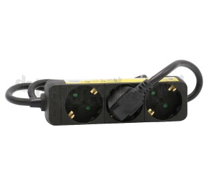 Foto van Q-Link Tafelcontactdoos 3x 1.5mm2 1.5 Meter Zwart 3 Voudig Randaarde 