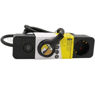 Foto van Q-Link Tafelcontactdoos 3x 1.5mm2 1.5 meter zwart 3 voudig met randaarde en schakelaar 