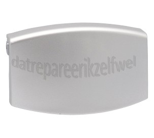 Foto van Deurgreep Breed, 10cm, metallic grijze plastic greep LAV74640, LAV75747 