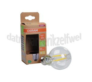 Foto van Osram Ledlamp LED CLA40 Filamentlamp 2,5W, 3000K, E27, Energieklasse A 