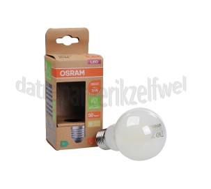 Foto van Osram Ledlamp LED CLA75 Filamentlamp Mat 5W, 3000K, E27, Energieklasse A 