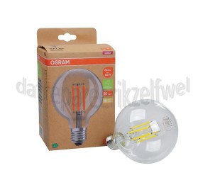 Foto van Osram Ledlamp LED Globe Filamentlamp Classic 4W, 3000K, E27, Energieklasse A 