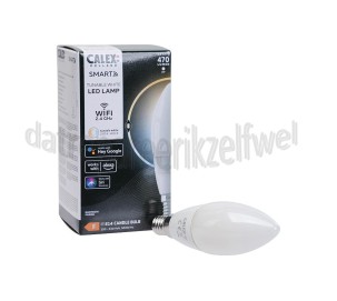 Foto van Calex Ledlamp Smart LED kaarslamp B35 E14 SMD RGB 220-240V, 4,9W, 470lm, 2200-4000K 