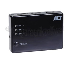 Foto van ACT Switch HDMI Switch 3x1 4K resolutie 3840x2160 