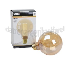 Foto van Calex Ledlamp Crown Globe G95 Gold Dimbaar E27 3,5W 120 Lumen 1800K 