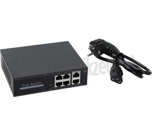 Foto van MEKO Switch 4 Poort PoE Switch POE (power over ethernet) 