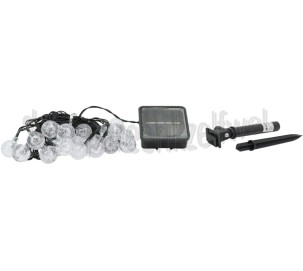 Foto van Benson Verlichting LED lichtsnoer Solar, 20 LED, Bolletjes Buiten, IP44, 5 meter 
