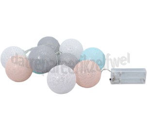 Foto van Benson Verlichting LED lichtsnoer Cotton ball, 10 delig Binnen, IP20, 1,52 meter 