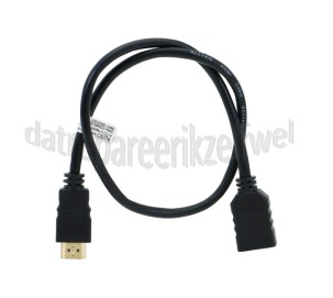 Foto van HDMI 1.4 Kabel HDMI A Male - HDMI A Female 0.5 Meter, High Speed met Ethernet, Verguld 
